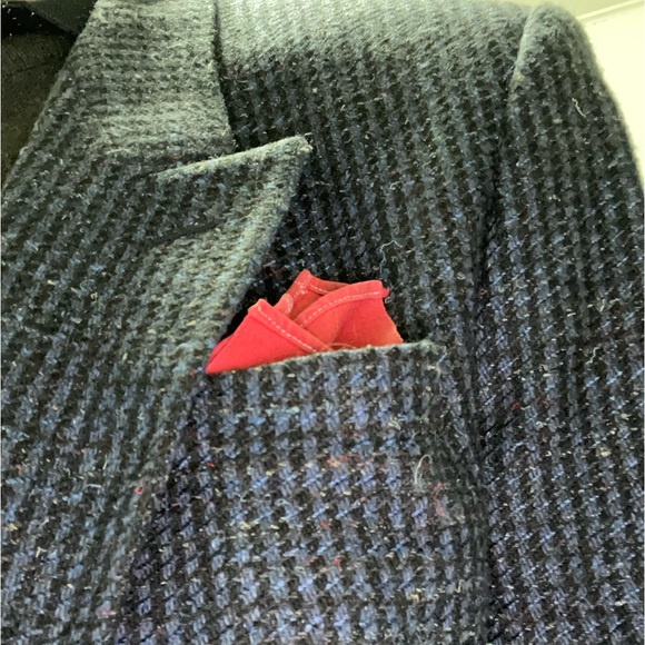 Timothy E double breasted blue & black blazer and sport coat fits like a 40L - Picture 4 of 4